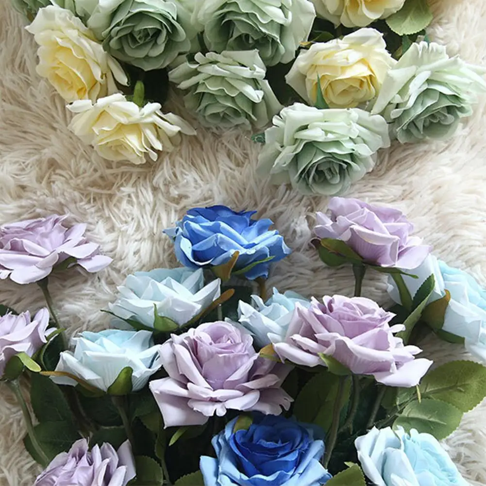 

1Pc 37cm Artificial Rose Flower Arrangement DIY Wedding Party Desktop Home Decor