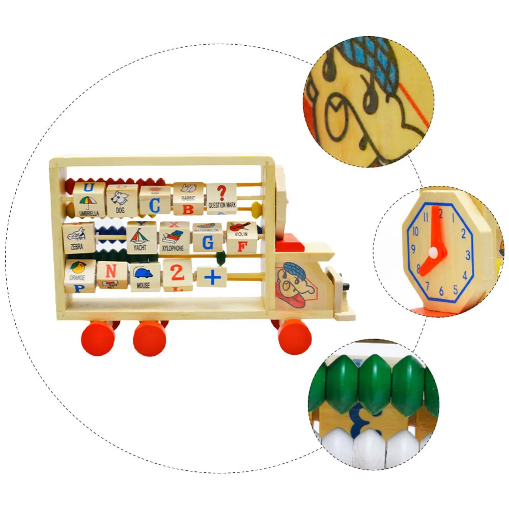 

Kids Counting Tool Colorful Beads Wooden Calculate Teaching Aid Children