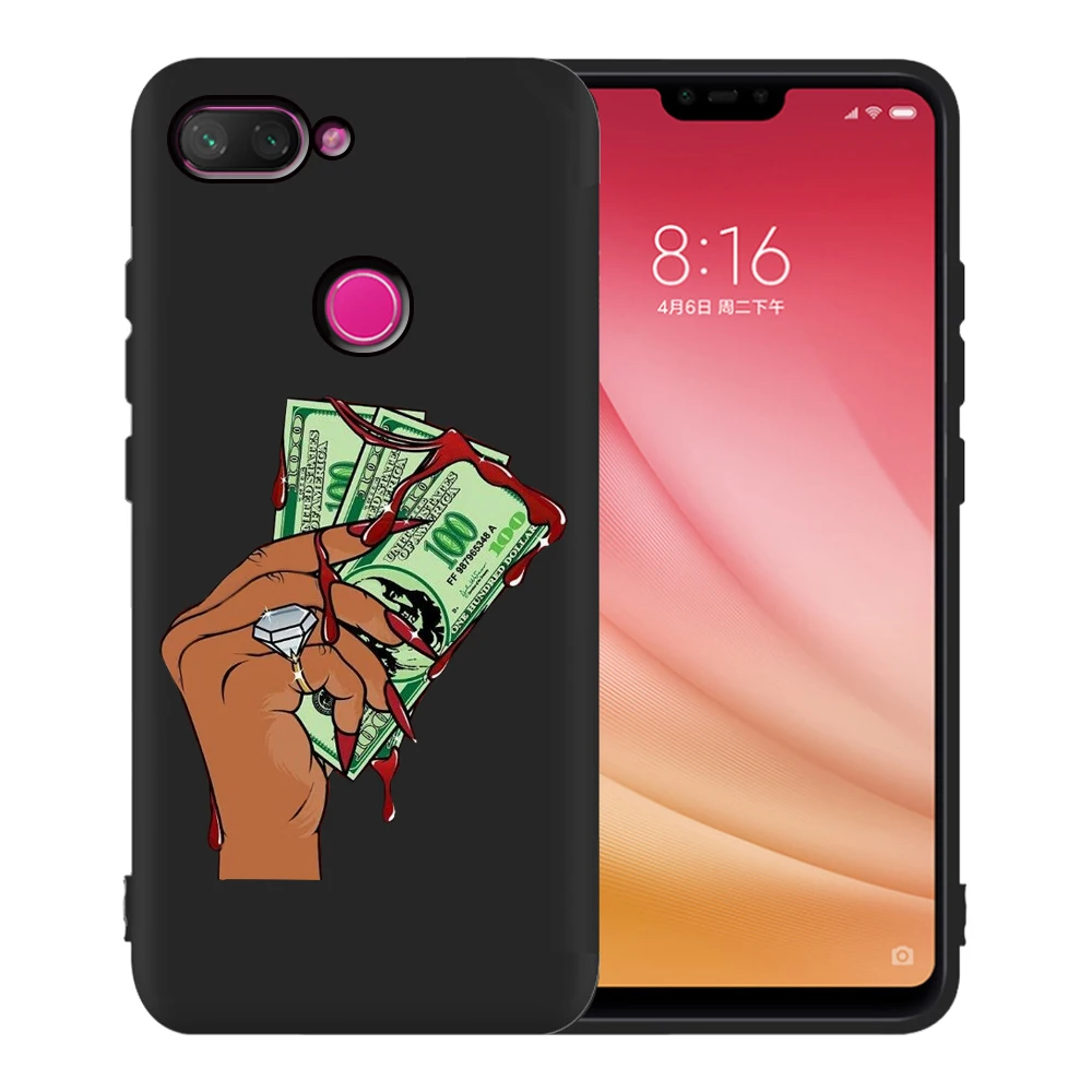 For Cover Xiaomi Redmi Note 8 Pro Cool Fashion Girl Money Phone Case for 7 Note5 6 K20 9T Etui | Мобильные телефоны и