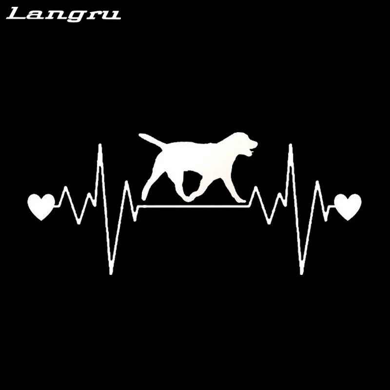 Langru Лабрадор собака сердцебиение живое Авто наклейки виниловая наклейка