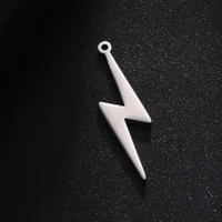 eueavan 10pcs lightning charm stainless steel charms for jewelry making wholesale diy bracelets necklace accessories women gifts