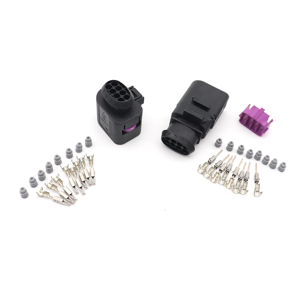 

1SET 2P/3P/4P/6P/8P/10P Waterproof Connector 0.5-0.8mm2 1.5 Sereis Automotive Water Temperature ABS Sensor Plug for VW Car Black