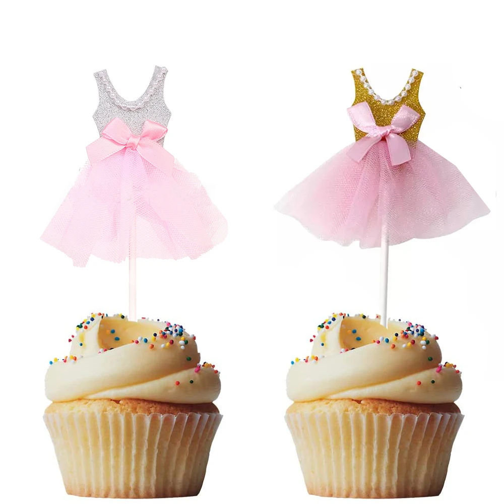 5 шт. с блестками платье принцессы для девочки Рисунок пирожное-Корзиночка