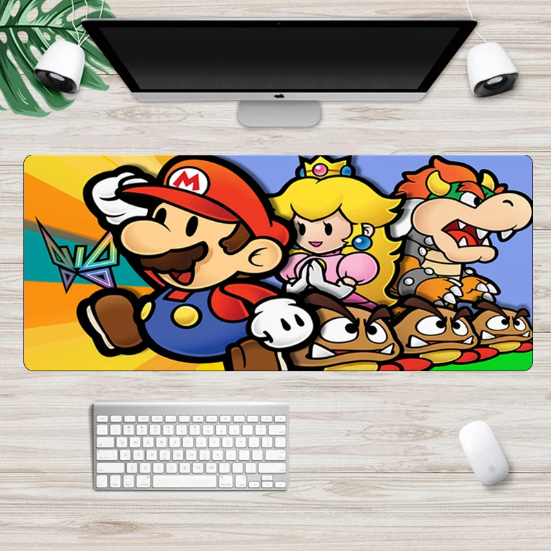 Большой игровой коврик для мыши в стиле Super Mario Otaku скоростной с фиксируемой
