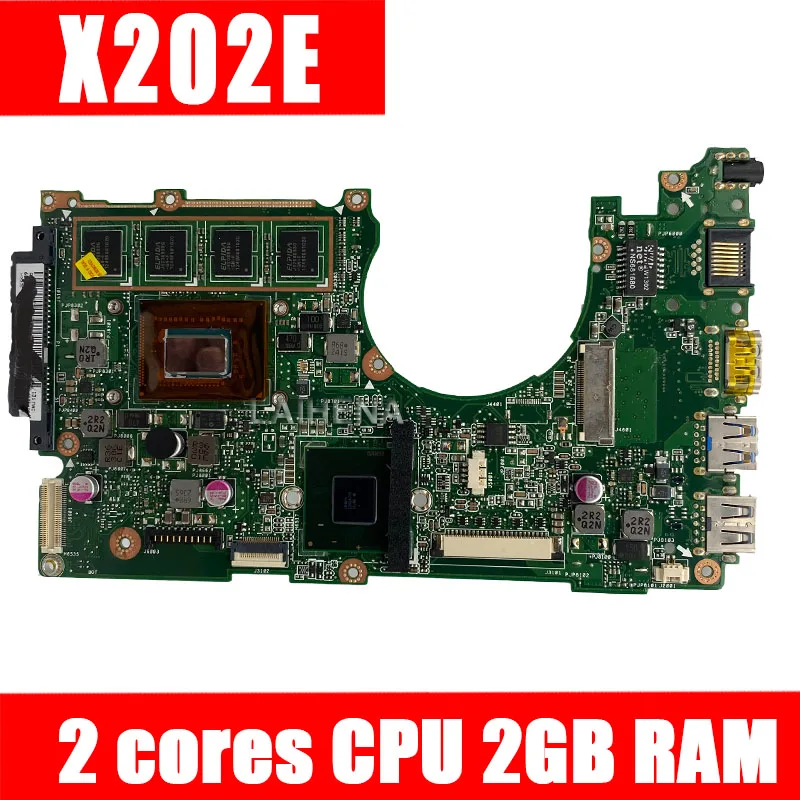 Материнская плата X202E 2GB REV2.0 2 ядра для ноутбуков ASUS X201E S200E.