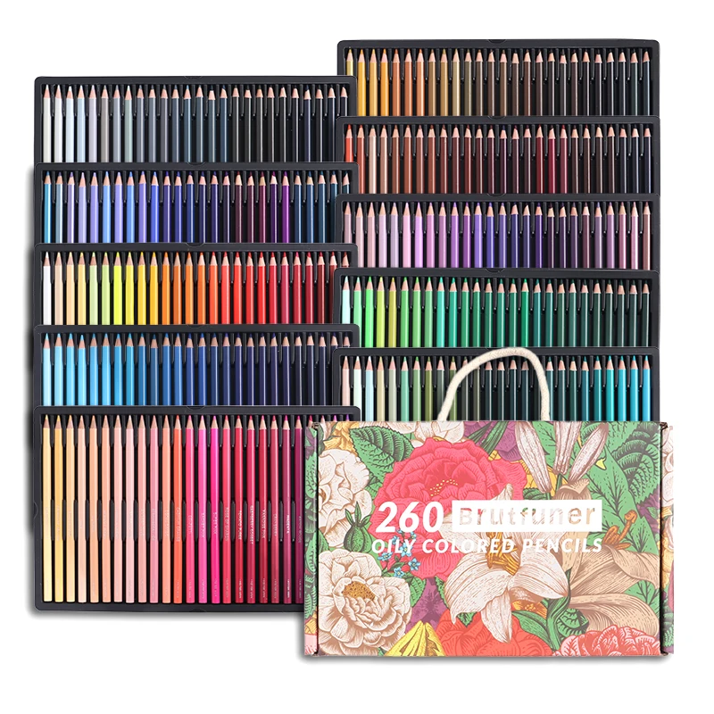

260/520 Color Pencil Oil-based Professional Colored Pencils Art Supplies For School Artist Drawing Gift Set