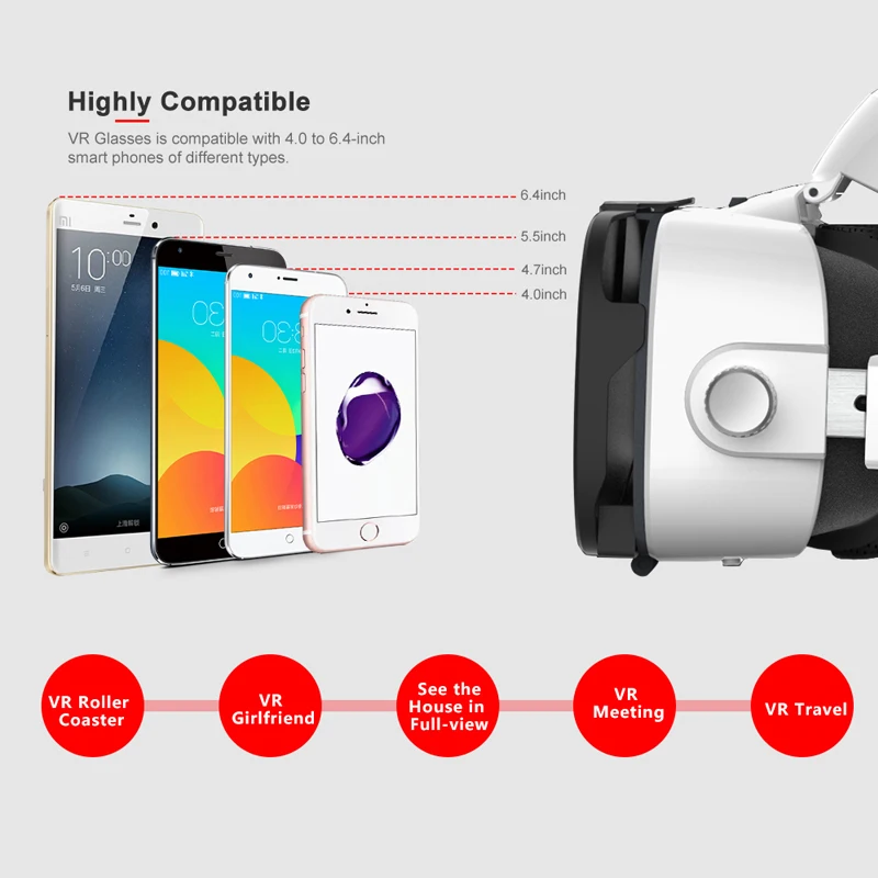 Очки виртуальной реальности FiiT VR 3F 3d гарнитура Google Cardboard шлем очки для телефона 4