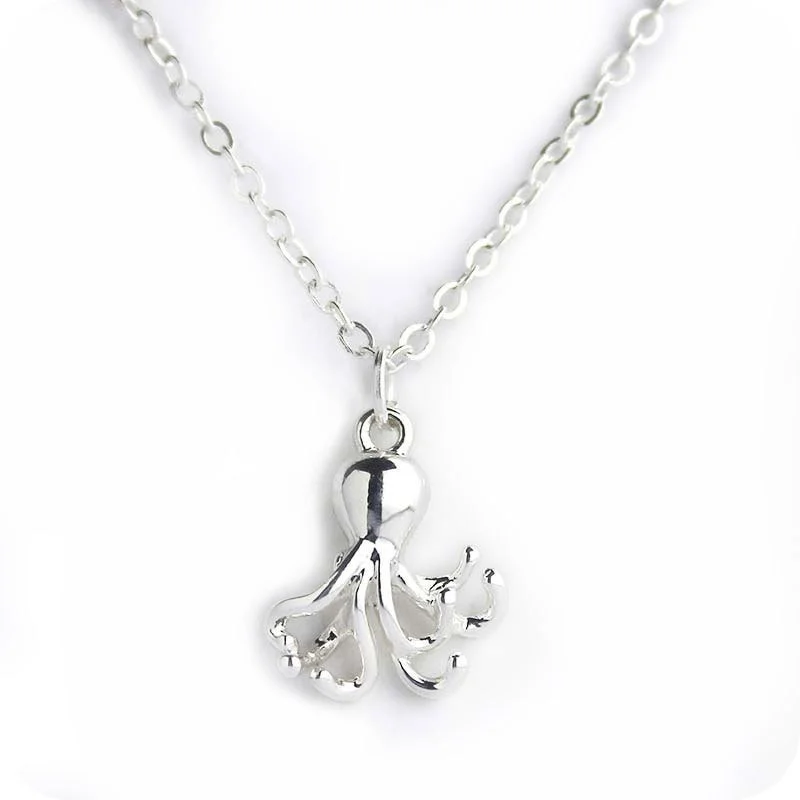 Модные креативные осьминог кулон ожерелье для женщин личности Подарочные