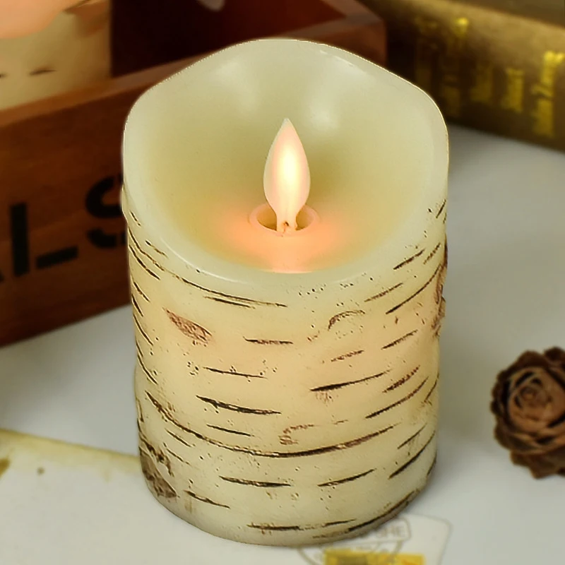 

Flameless Candle LED Candle 3 Piece Set Ivory Battery Powered Candle with Remote Control