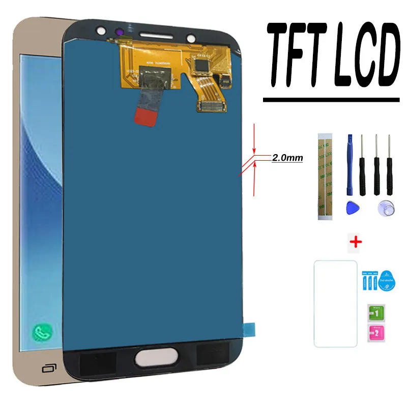 Gold TFT SM-J530F/M/DS AMOLED/TFT ЖК-дисплей для samsung Galaxy J5 Pro J530 J530F J530FN экран ЖК-дисплей сенсорный Pancel 1280x720 5,2'' - Цвет: Gold TFT