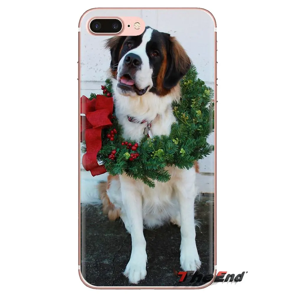 Святой Бернард щенков и больших собак мобильного телефона чехол для Huawei G7 G8 P7 P8 P9