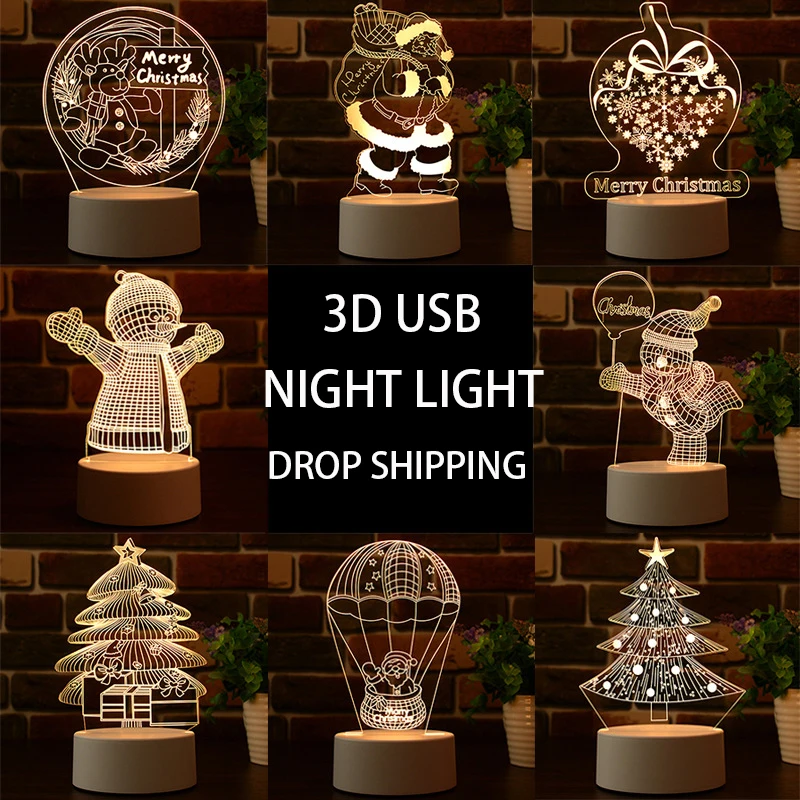 

Светильник, 3D акриловая Светодиодная лампа, детский ночсветильник, настольная лампа, декор для дня рождения, День Святого Валентина, прикро...