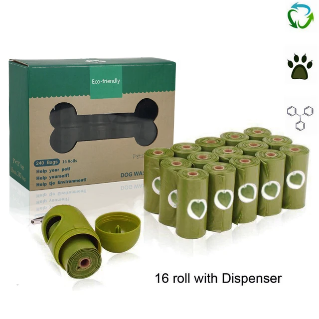 Биоразлагаемые мешки для собак BOLUX экологически чистые пакеты домашних животных