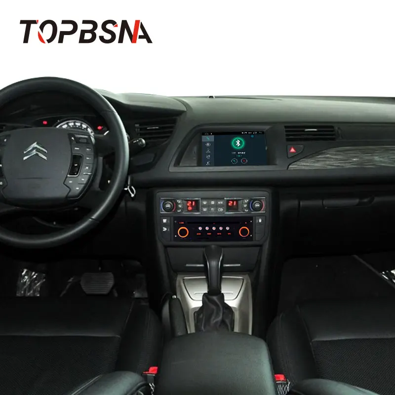 TOPBSNA 7 дюймов 1 Автомобильный dvd-плейер DIN Android 9,0 для Citroen C5 gps навигации данные беспроводного обмена рулевое колесо Управление WI-FI Navi SWC
