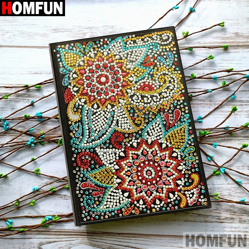 HOMFUN A5 блокноты 5D DIY алмазная живопись специальная форма Дневник Книга Алмазная вышивка крестиком Стразы Декор подарок