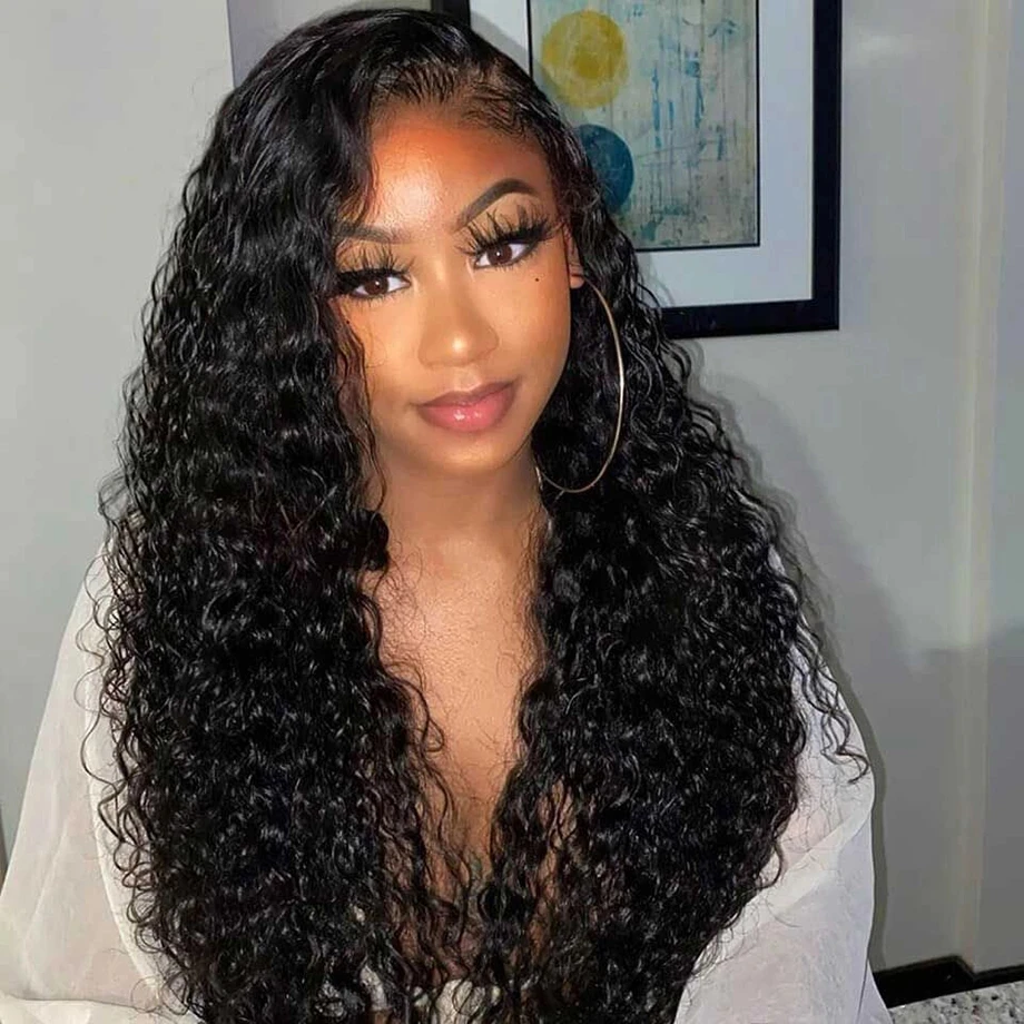 Lace Front Wigs for Black Women Curly 13x4 Human Hair Pre Plucked with Baby Brazilian Frontal Percent Natural Color Human Wig