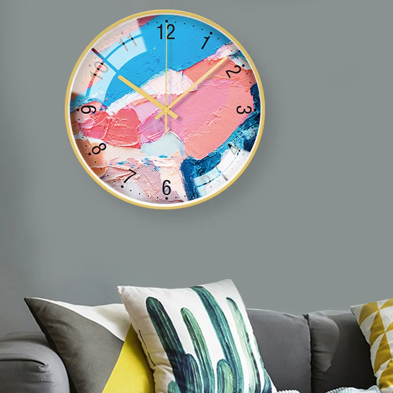 Настенные часы в скандинавском стиле современные бесшумные настенные 12 дюймов
