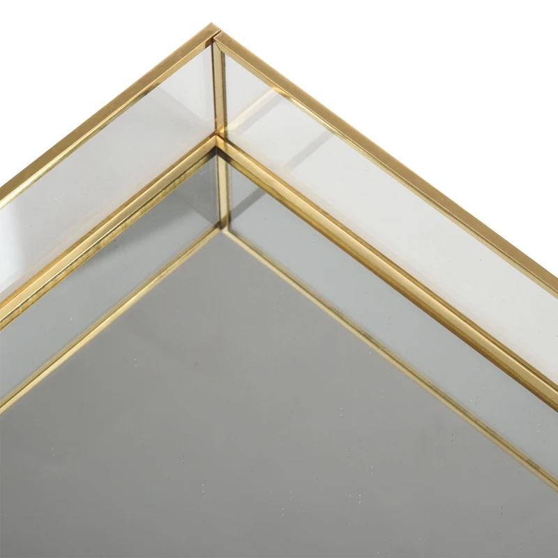 Поднос для хранения в скандинавском стиле ретро прямоугольный Золотой