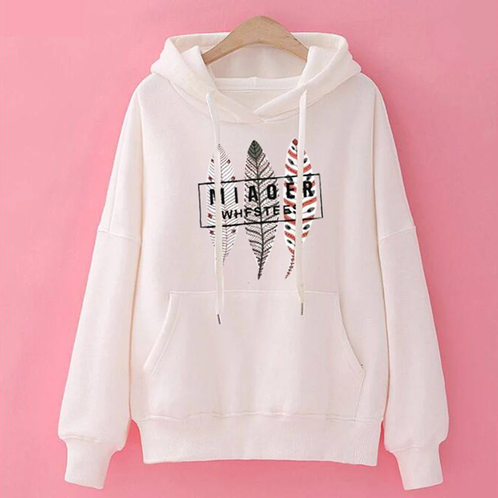 Осенне-весенние женские толстовки 2019 Повседневная Толстовка с рисунком