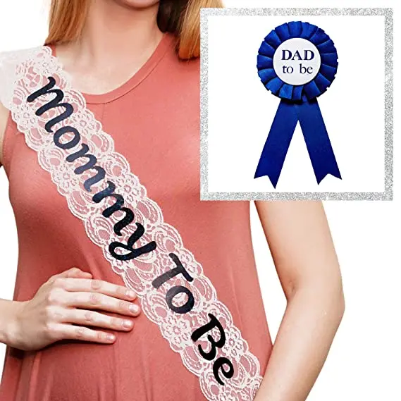 Детский душ мамина быть белым кружевным поясом и папой светильник розовой