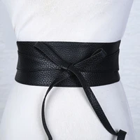 boho women lace up belt bowknot wide belts for women waistband ties bow ladies dress decoration cummerbund women belt