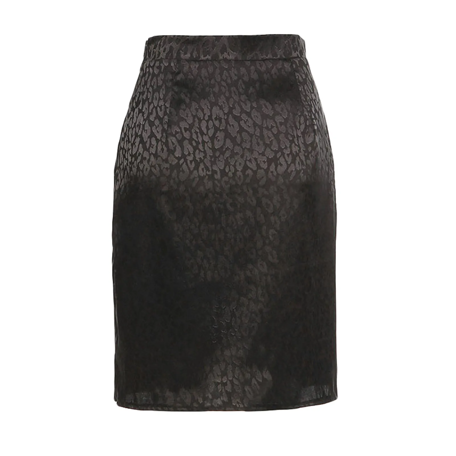 

Summer Womens Leopard Print Stitching Skirts Slim Hip Button A-line Slim Mini Skirts High Waist Short Dress