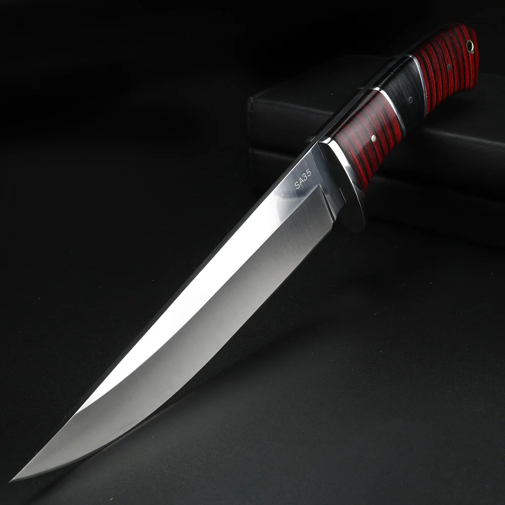 

XUANFENG высококачественные 440c Стальные тактические охотничьи ножи с фиксированным лезвием с деревянной ручкой венге острый нож для выживания...
