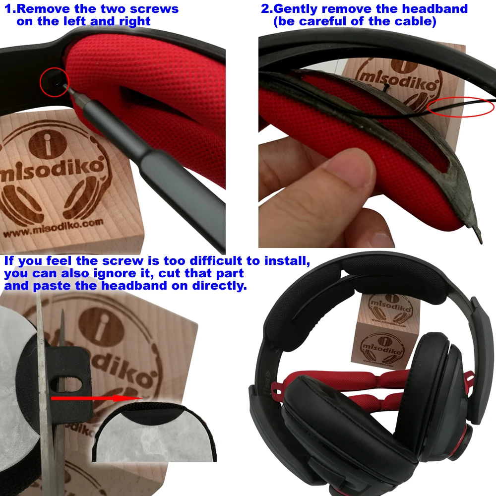 Сменные амбушюры misodiko накладки для игровой гарнитуры Sennheiser GSP 370 300 301 302 303 350