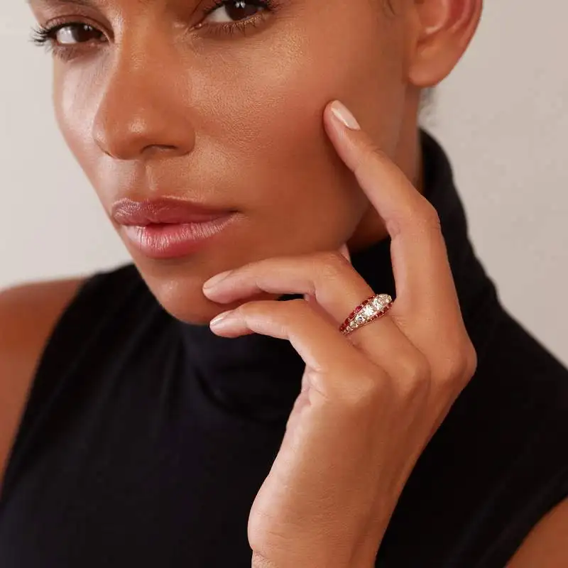 

Gold Color Dome Ring Fashion women finger jewelry Micro Pave CZ High quality European Lady Trendy Jewelrys