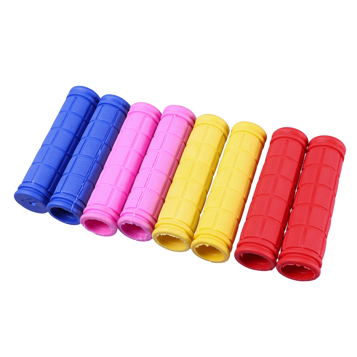 2 шт. ручки для руля велосипеда мягкий резиновый нескользящий руль (розовый)|Упоры