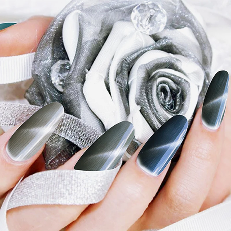 

Cat's Eye Nail Polish Gray Milky Way Nail Magnet Granny Gray Jade UV Nail Gel Magnetic Enamel Lacquer Nail Art Gellak TSLM1