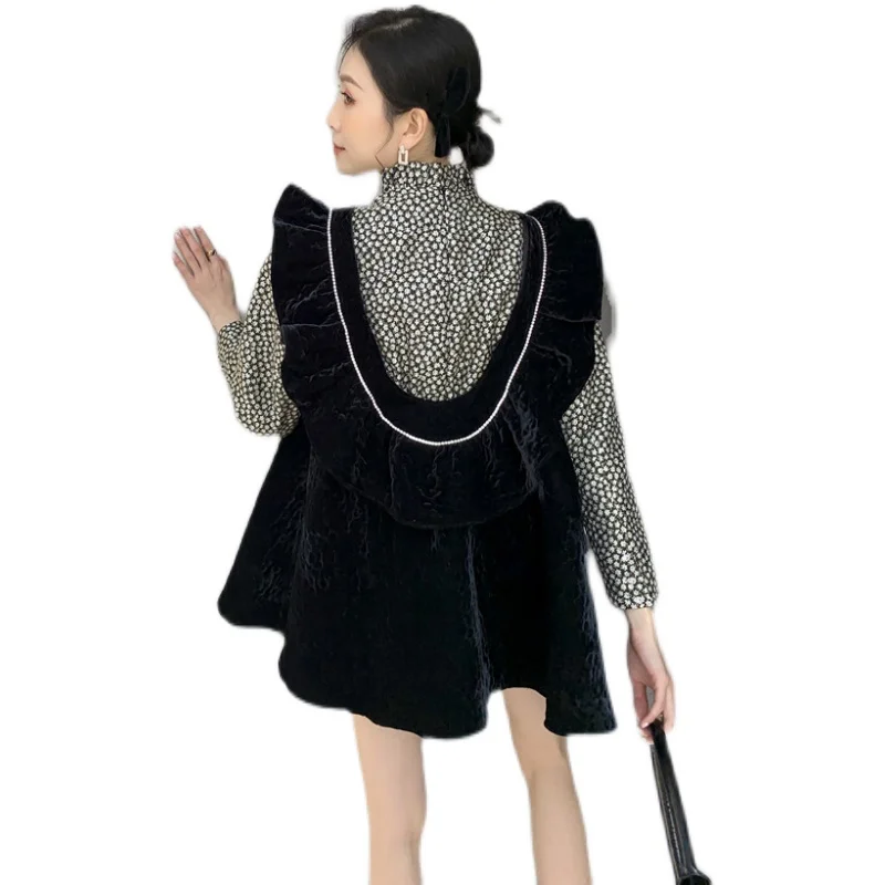 

LANMREM Black Short Dress Casual Cute Women's Sleeveless Dresses 2021 Spring Autumn Female Girls Trendy Clothes 2D1069