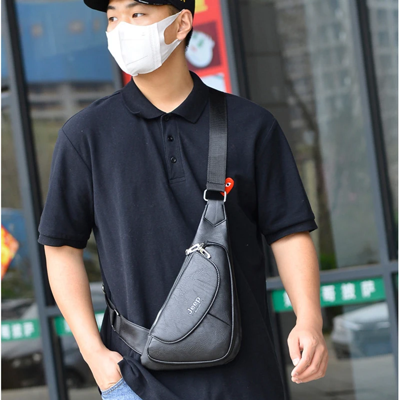 

Peaker Brand Men Vintage Split Leather Satchel Man's Sling Bags Waist Bag High Quality Shoulder Pack Bag For Young People