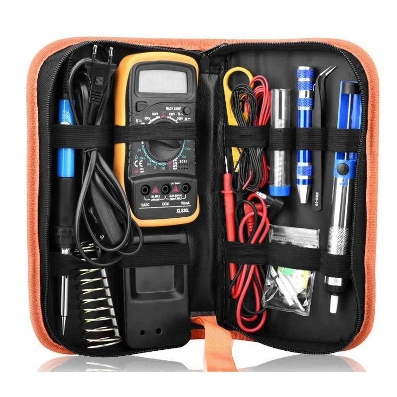 

Dropshipping Hot Items Cheap Electric Soldering Iron Gun Kit Multimeter Iron Soldering 60w Adjustable Soldaring Soldering Iron