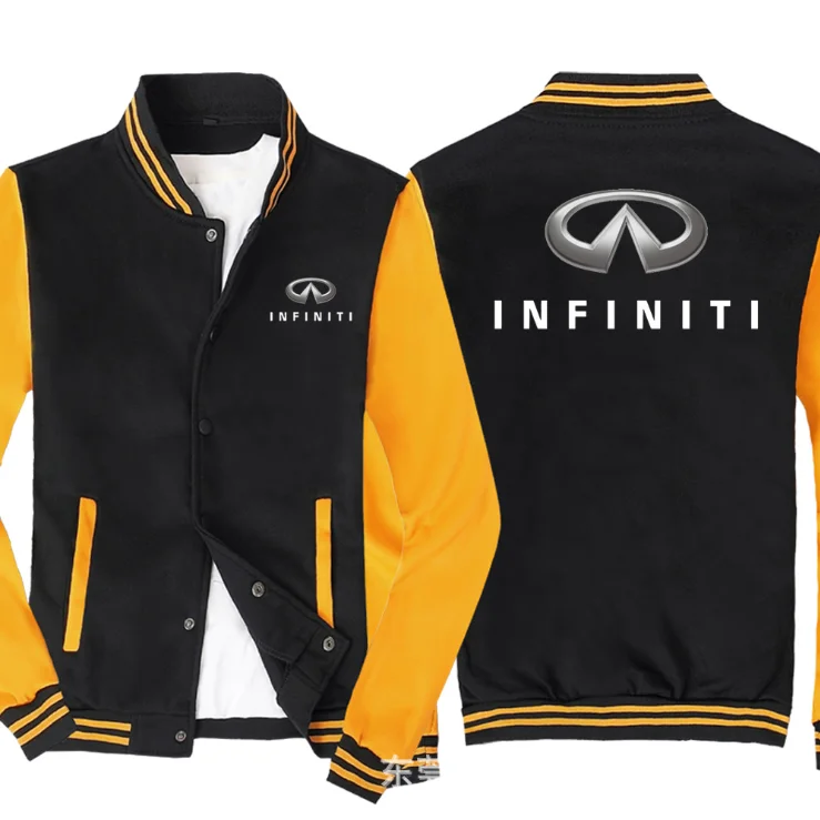 

NEW Fashion Men Baseball Jacket for Infiniti Logo Mens Sportswear Casual Sweatshirt Hip Hop Harajuku Unisex Uniform