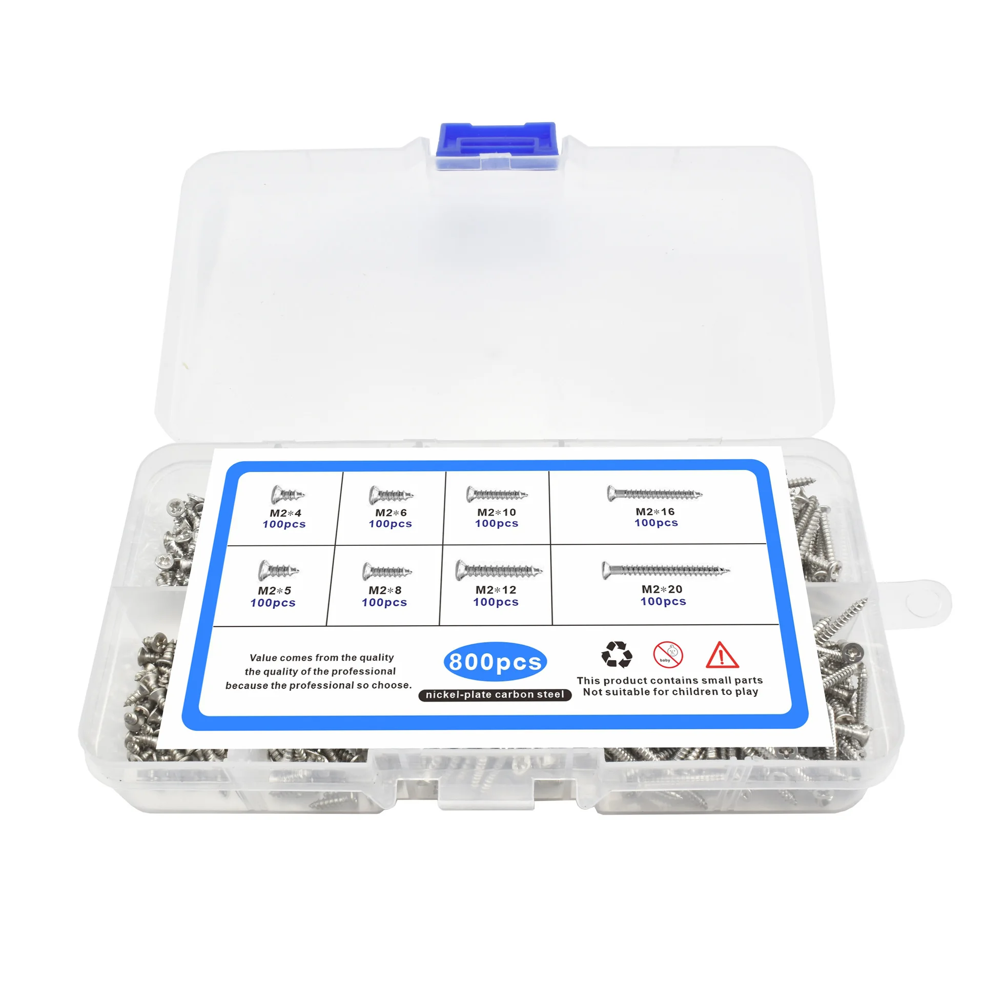 800 шт. M2 самонарезающие элементы из нержавеющей стали для дерева - купить по