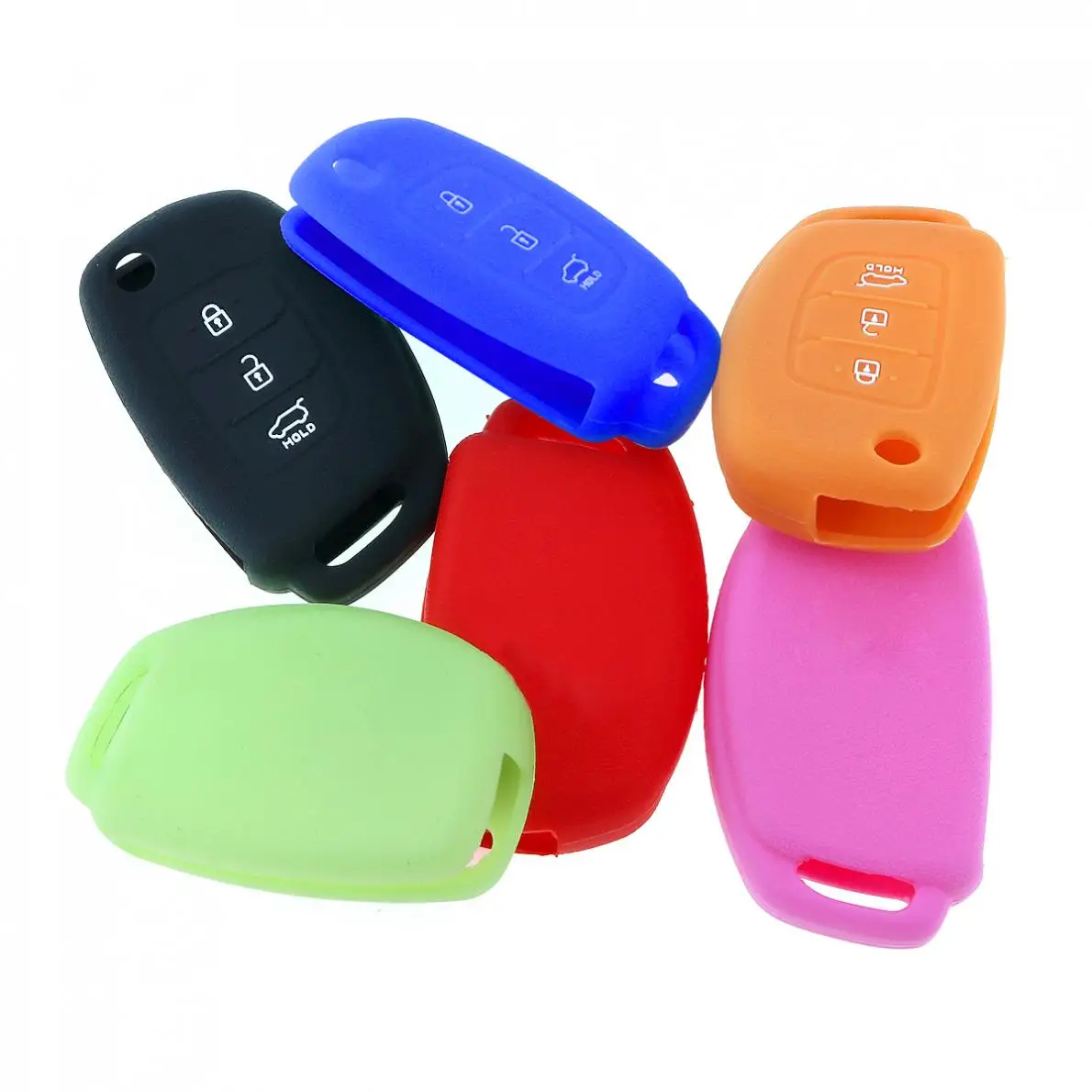 Силиконовый чехол книжка с 3 кнопками для Hyundai|car key case cover|auto keyauto |