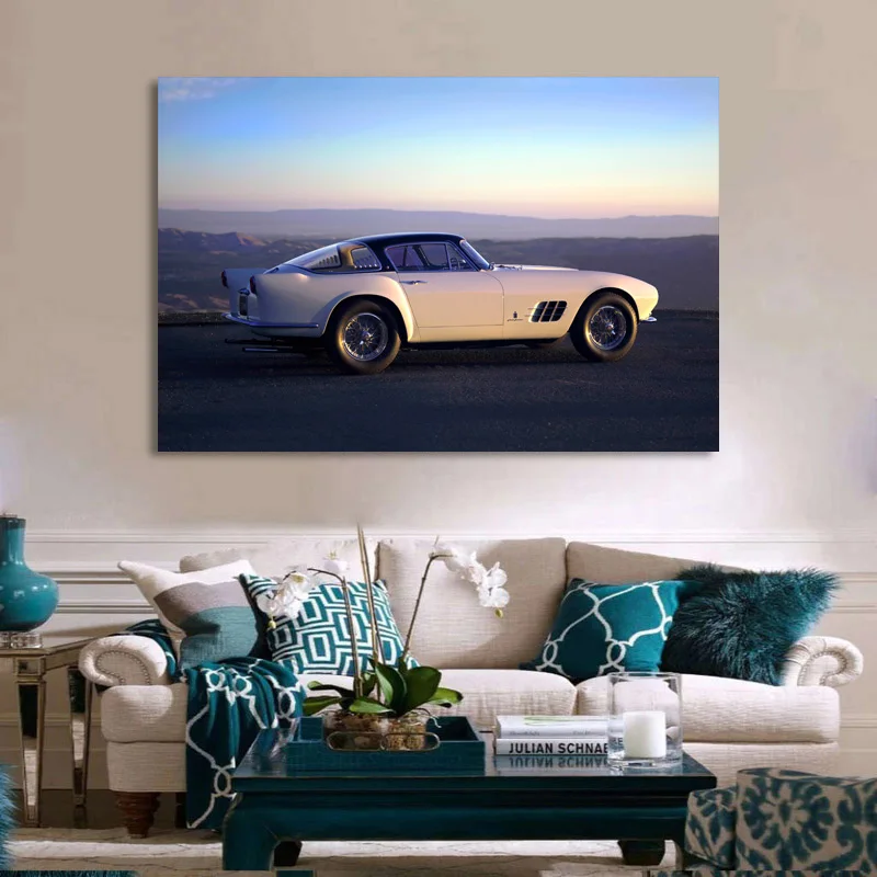 Ferraris 375 MM Coupe Old Retro Classic Vintage Car Wall Art Posters and Prints Modern Canvas Paintings for Living Room Decor | Дом и сад