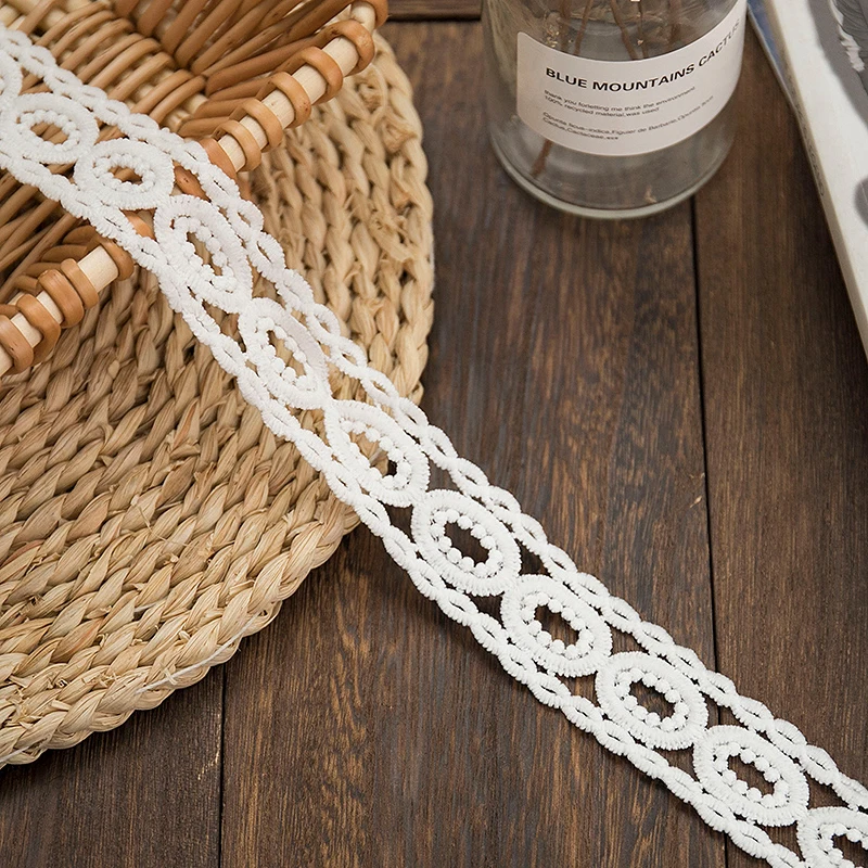 

3.5cm Wide Lace Ribbons For Dress Collar Home Decor Diy Crafts White 2yards Sewing Supplies For Needlework Garments Accessories