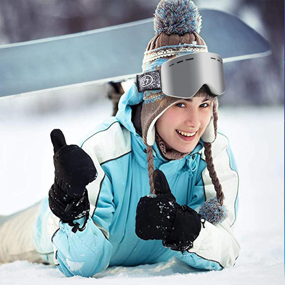 

Ski Goggles Magnetic Men Women Winter Anti-Fog Snow Ski Glasses With Free Mask Double Layers UV400 Snowboard Goggles Eyewear