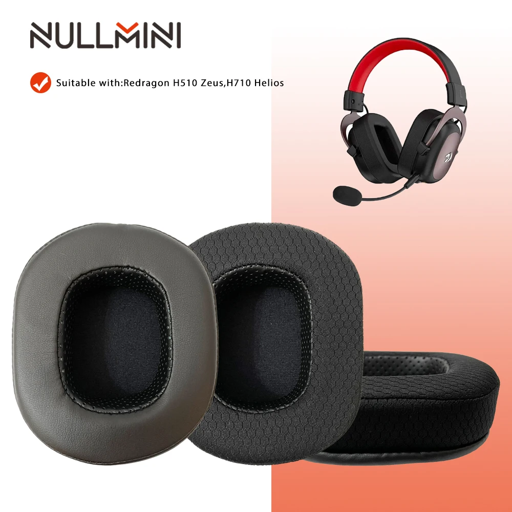 Сменные амбушюры NullMini для Redragon H510 Zeus H710 Helios гарнитура наушники с кожаным рукавом