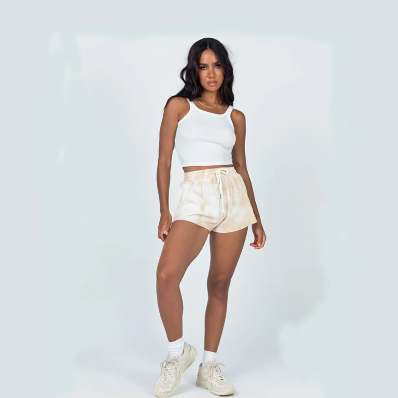 

2021 Spring And Summer Women'S Wear Solid Round Neck Versatile Bottom Strap Vest Strap Shirt Short Top