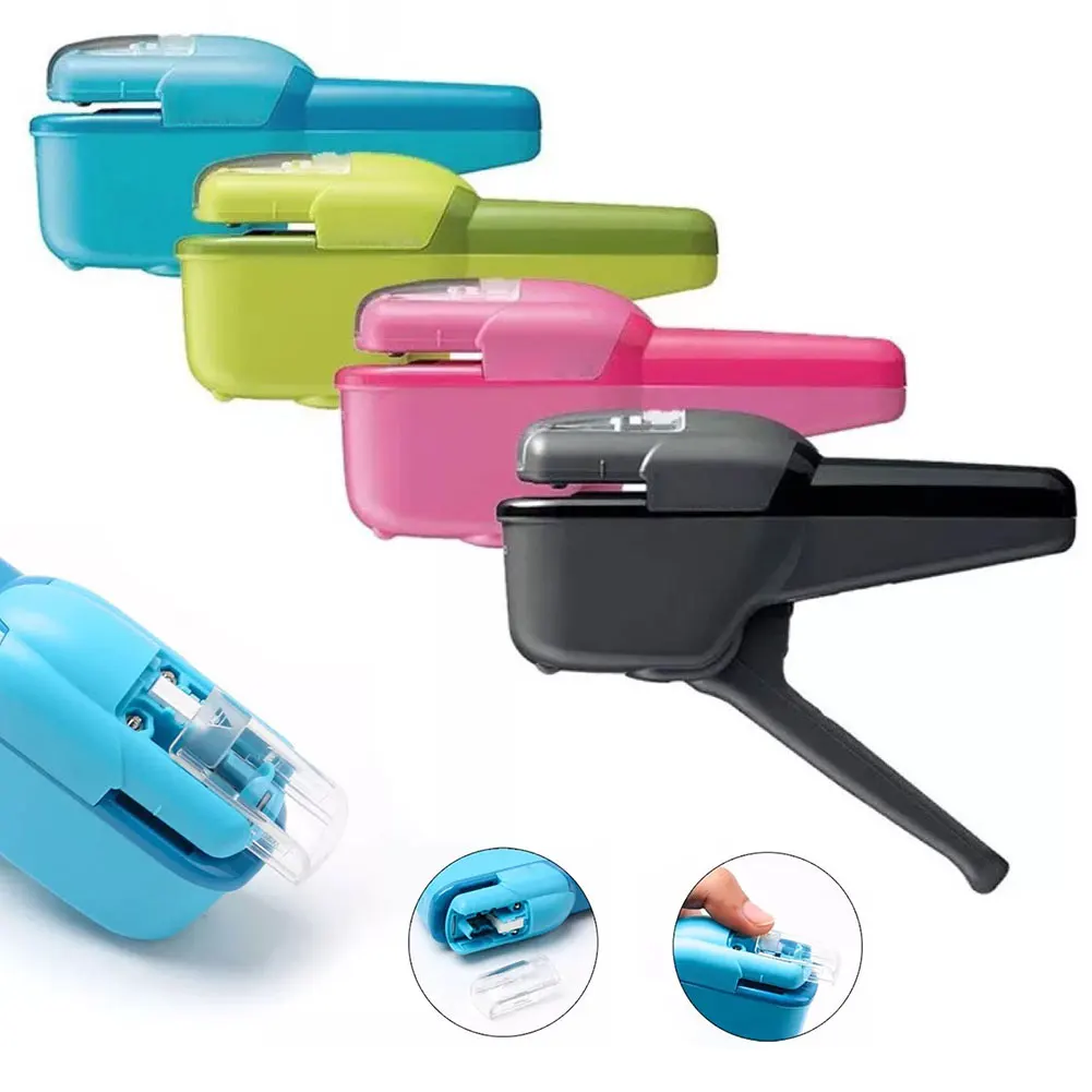 Creative Hot Mini Stapler Safe Staple Free Stapler Office Paper binding Stapleless Stapler Without Staple Office Student