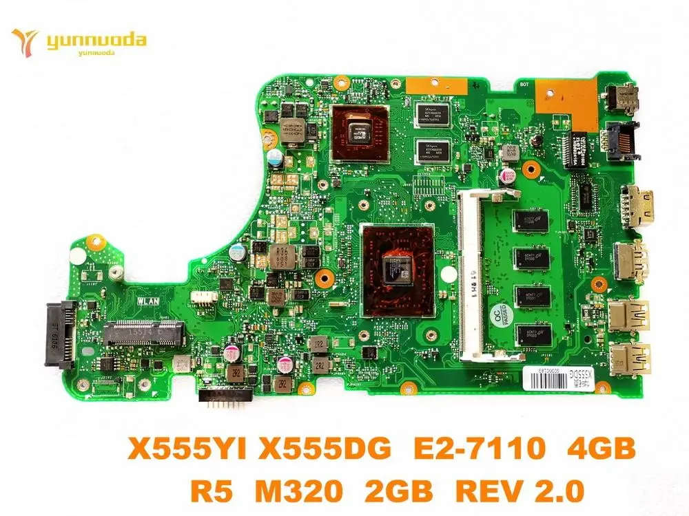 Оригинальная материнская плата для ноутбука ASUS X555DG X555YI E2-7110 4 Гб R5 M320 2 REV 0