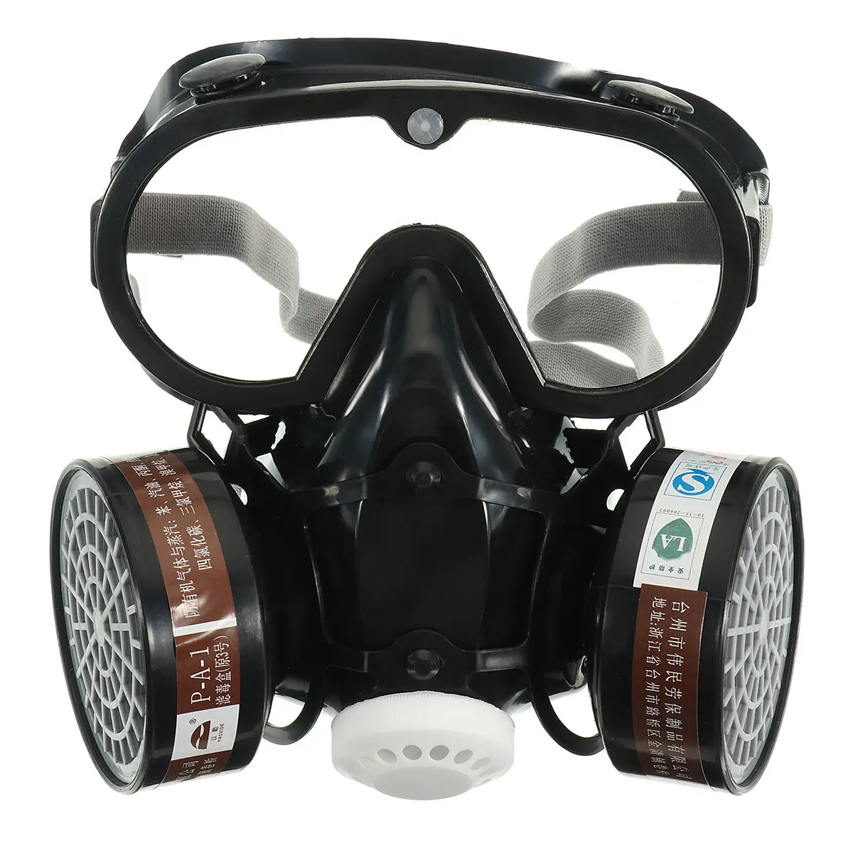 

Respirator Gas Mask Safety Chemical Anti-Dust Filter Military Eye Goggle Set Workplace Safety Prote