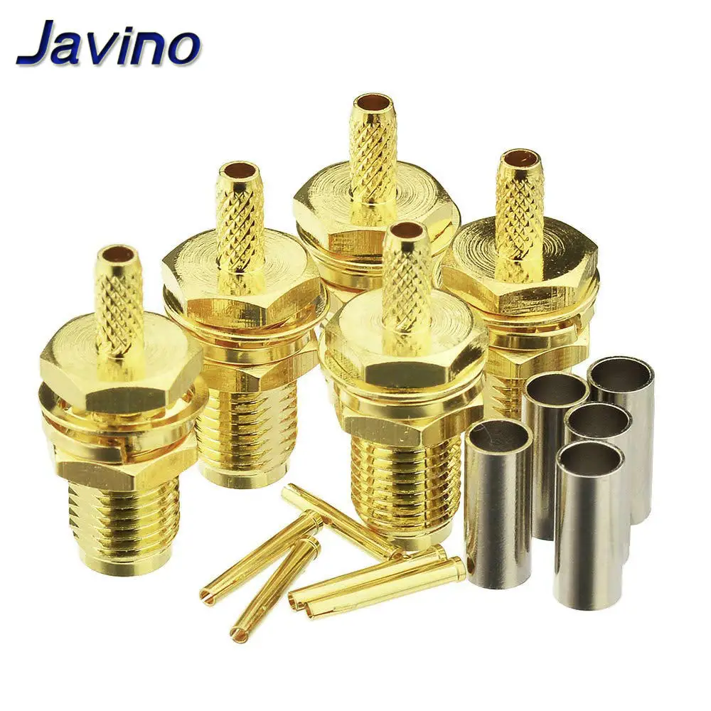 5 шт. гнездовой адаптер SMA RF коннектор Гнездовой обжим для RG316 RG174 кабельный провод