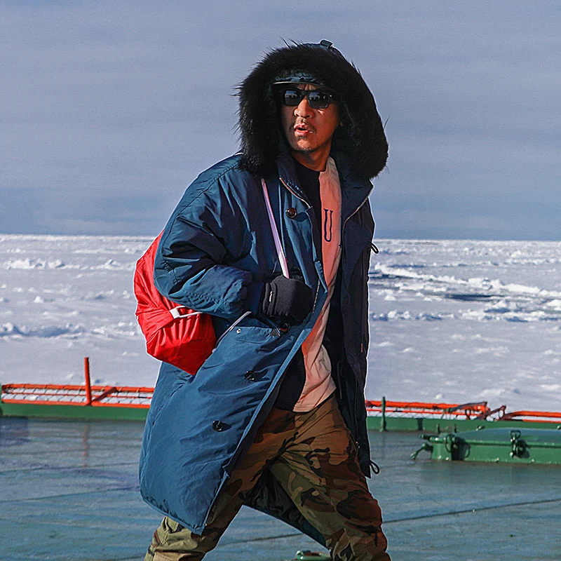 Мужская зимняя куртка из утиного пуха теплая для влюбленных капюшон