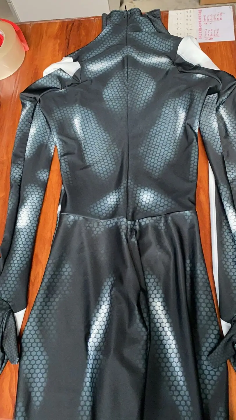 Черные большие очки костюм из спандекса с 3D принтом черная модель для Хэллоуина