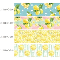 lemon pattern printed grosgrain ribbon50 yardslot new arrival 22mm 25mm 38mm for diy decoration bows