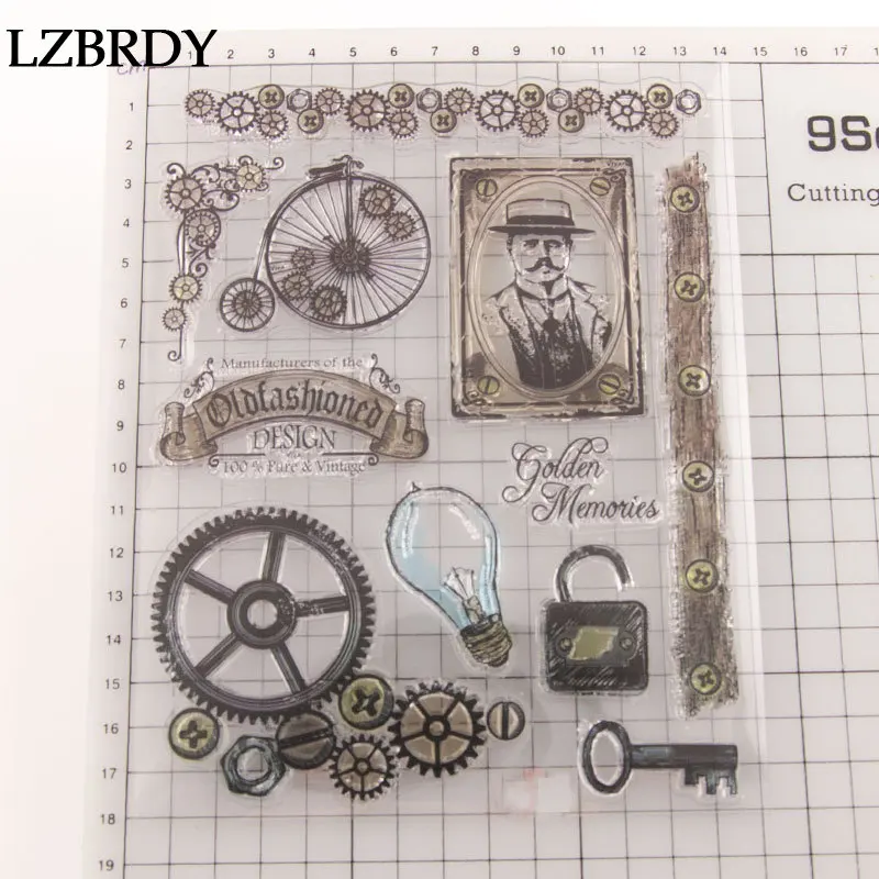 Винтажный светильник для творчества с лампочками прозрачные резиновые марки